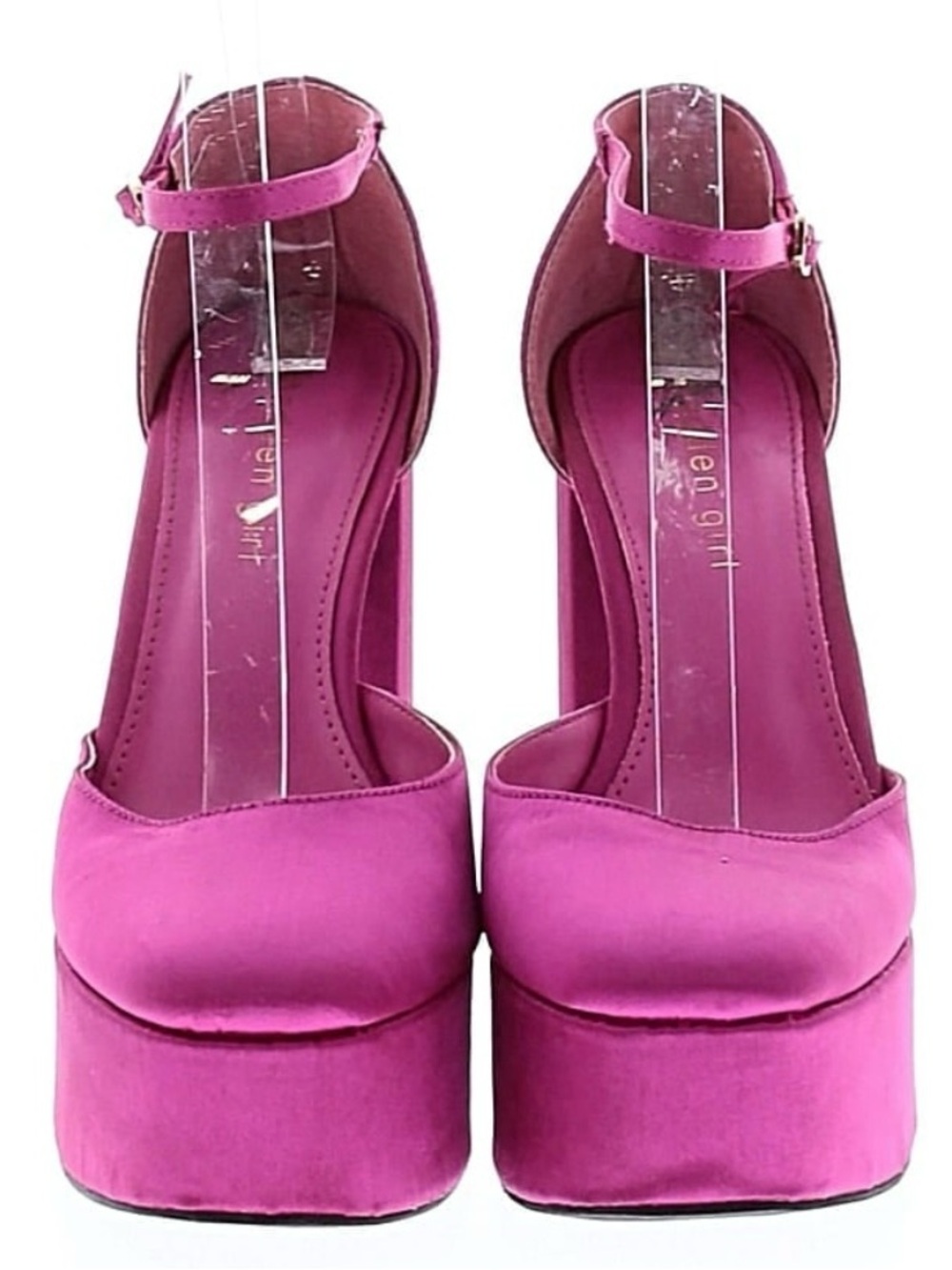 Madden Girl Hot Pink Platform Ankle-Strap Heels